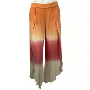 Young Fabulous & Broke Orange Pink Split Palazzo Boho Pants Size S EUC
